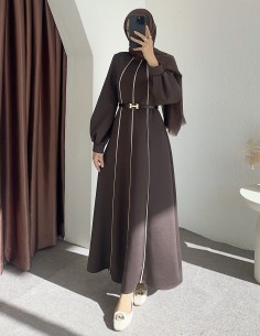 8246 çizgili scuba elbise -...