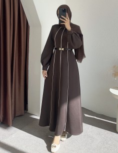 8246 çizgili scuba elbise -... 2