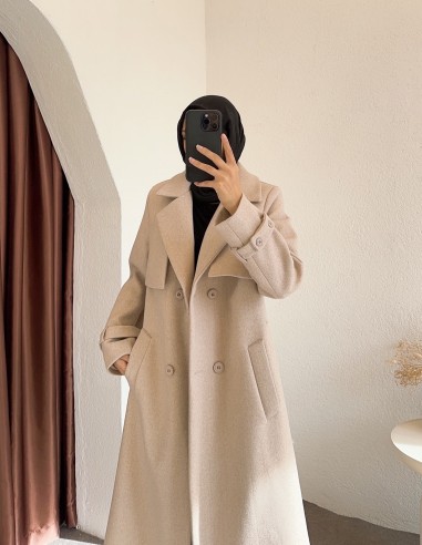 4202 kaşe kaban - toz pembe