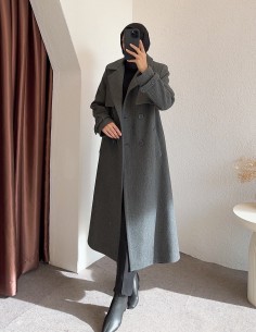 4202 kaşe kaban - antrasit