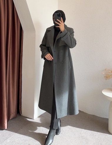 4202 kaşe kaban - antrasit