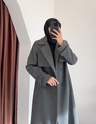 4202 kaşe kaban - antrasit