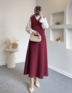 7042 çarpraz düğmeli yelek... 2