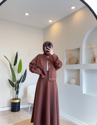 2233 cepli scuba etek takım kahve