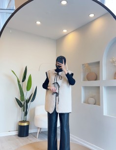 9088 kürklü yelek taş