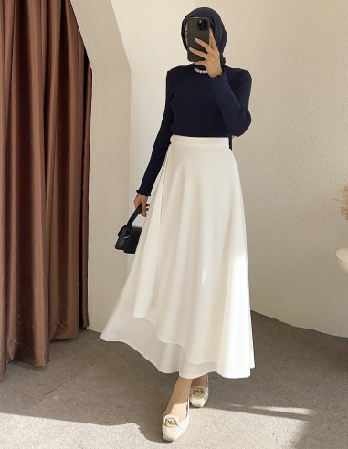 403 anvelop kloş etek - beyaz