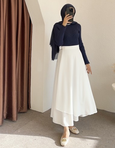 403 anvelop kloş etek - beyaz