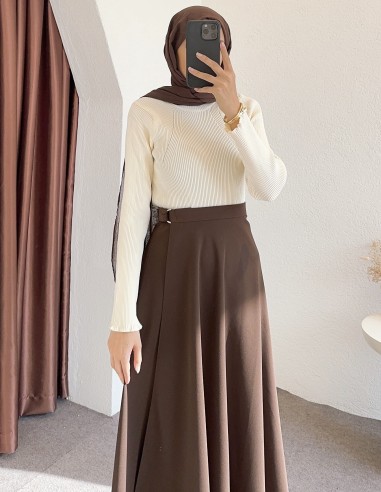 403 anvelop kloş etek - Kahverengi