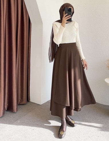 403 anvelop kloş etek - Kahverengi