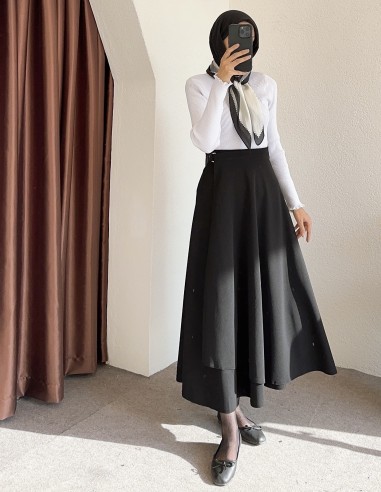 403 anvelop kloş etek - Siyah