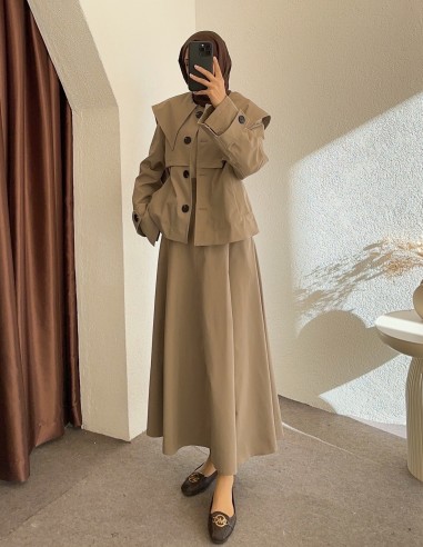 21151 trenç takım -vizon