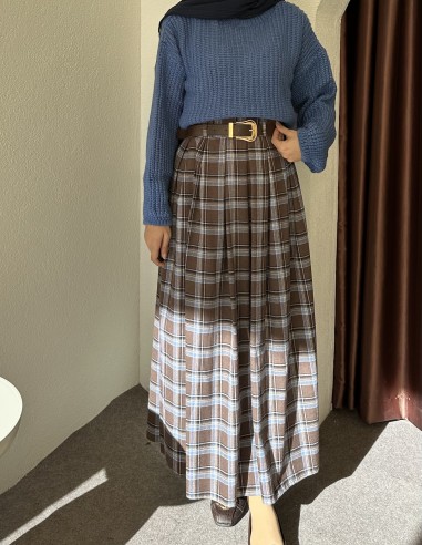 230 kemerli ekose etek - mavi