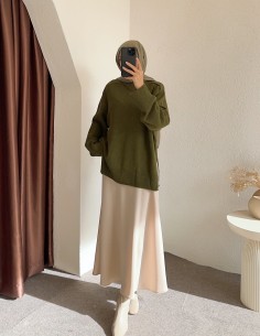 041 oversize kazak - yeşil 2