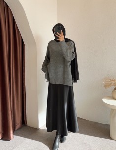 041 oversize kazak -Gri 2