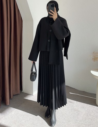 D30046 atkılı kaban -Siyah