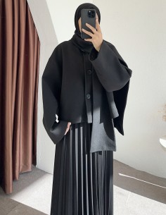 D30046 atkılı kaban -Siyah