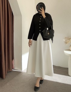 3164 düğmeli hırka - Siyah 2