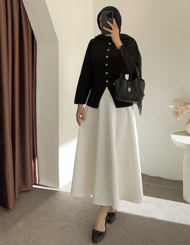 3164 düğmeli hırka - Siyah