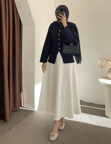 3164 düğmeli hırka - lacivert