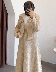 4257 tüvit takım - bej 2