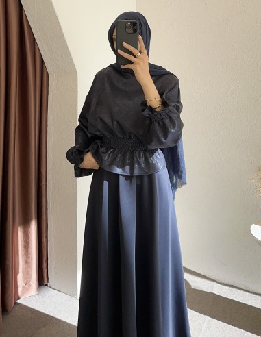 PR701 simli büzgülü etek takım -...