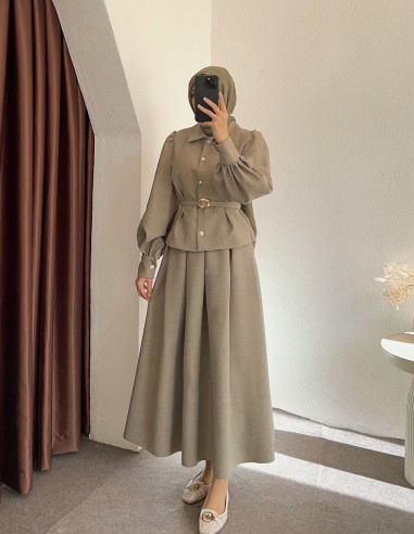 3072 kemerli takım - yeşil