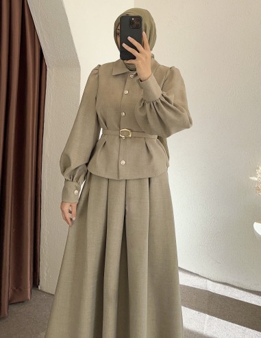 3072 kemerli takım - yeşil