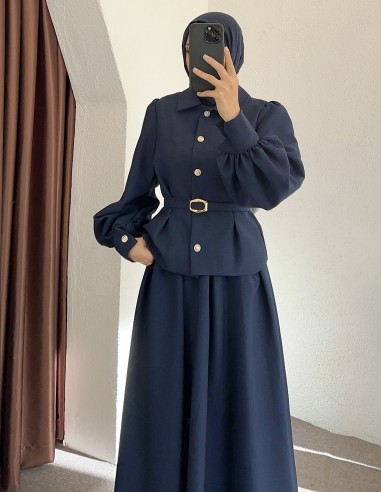 3072 kemerli takım - Lacivert