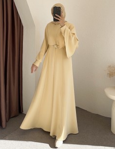 6925 omuzdan şallı elbise -...