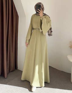 6925 omuzdan şallı elbise -...