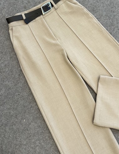 1020 nervür dikişli pantolon - taş