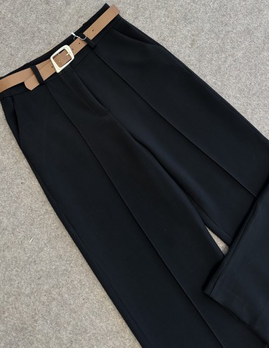 1020 nervür dikişli pantolon -Siyah