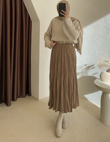 30104 bürümcük etek - camel