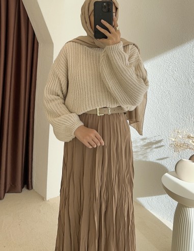 30104 bürümcük etek - camel