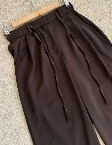 3709 palazzo pantolon - Kahverengi