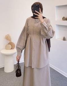 8565 tencel takım - vizon 2