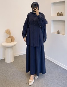 8565 tencel takım -Lacivert