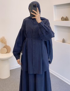 8565 tencel takım -Lacivert 2