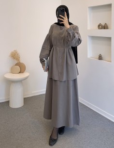 8565 tencel takım -gri