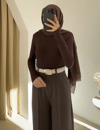 3102 parmak geçmeli badi- kahverengi