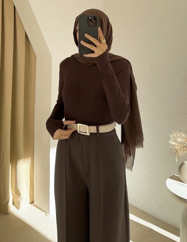 3102 parmak geçmeli badi- kahverengi