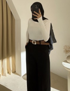 3102 parmak geçmeli badi-Beyaz