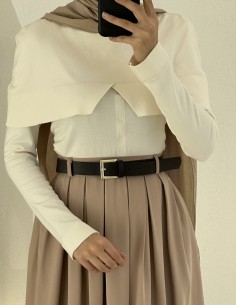 010 omuz detaylı kazak - Taş