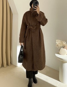 26133 oversize tüylü kaban...