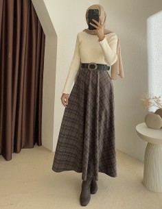 e384 kemerli etek - füme...