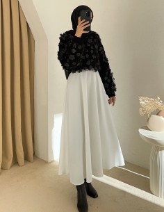 FR-513 çiçek detay kazak... 2