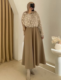 1616 kloş etek - Camel