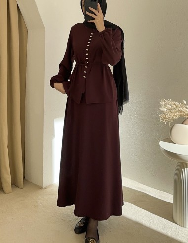 2764 etekli takım - bordo
