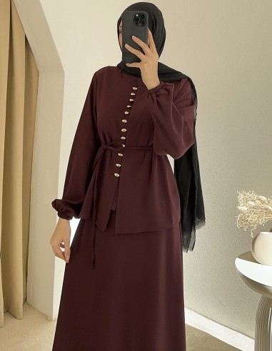 2764 etekli takım - bordo