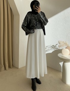 BS-207 simli crop kazak -Siyah 2